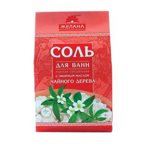 :  - Соль для ванн морская натуральная с эфирным маслом чайного дерева. 540 гр
